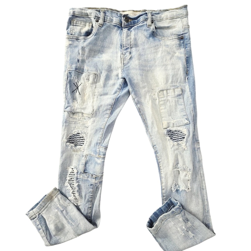 Vintage Evolution In Design Jeans Mens20 Size 31x29 Ripped Grunge Distressed Y2K